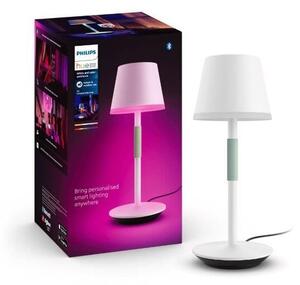 8719514404571 Philips HUE Go přenosná dotyková stolní lampička LED 36cm 6,2W/530lm CCT RGB IP54 bílá bluetooth včetne baterie