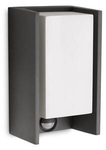 Philips 16352/93/PN Bridge venkovní nástěnné svítidlo E27 1x42W IP44 antracitové s pohybovým čidlem