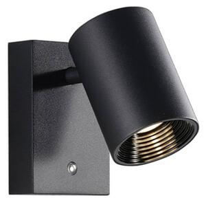 Viokef LED nástěnné světlo Melina, černá, výstupek 12 cm, kovová, stmívatelná, stmívatelný, Černá, Obývací pokoj / jídelna, Hliník, Moderní