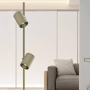 Viokef LED stojací lampa Melina, olivově zelená, výška 162 cm, kovová, stmívatelná, stmívatelný, Zelená, Obývací pokoj / jídelna, Hliník, Moderní