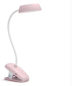 Philips 8719514396876 Donutclip stolní dotyková klipsová lampička s lupou LED 3W/175lm 4000K USB růžová stmívatelná