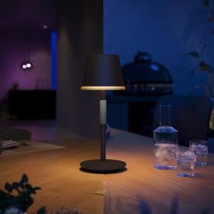 8719514404595 Philips HUE Go přenosná dotyková stolní lampička LED 36cm 6,2W/530lm CCT RGB IP54 černá bluetooth včetne baterie