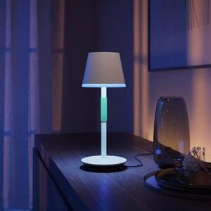 8719514404571 Philips HUE Go přenosná dotyková stolní lampička LED 36cm 6,2W/530lm CCT RGB IP54 bílá bluetooth včetne baterie