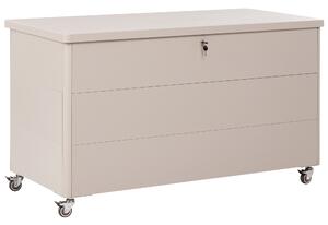 Úložný box KYMI 136 cm 55 cm Kov s koly Béžová