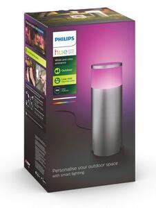 Philips HUE CALLA exteriérový zahradní sloupek LED 8W 600lm IP65 2200-6500K RGB, prodlužovací jednotka, nerez