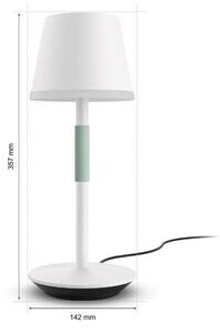8719514404571 Philips HUE Go přenosná dotyková stolní lampička LED 36cm 6,2W/530lm CCT RGB IP54 bílá bluetooth včetne baterie