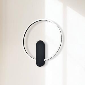 Viokef LED nástěnné světlo Zaklin, pískově černá, výška 45 cm, kov, Černá, Obývací pokoj / jídelna, kov, Moderní