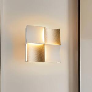 Viokef LED nástěnné světlo Ariella, zlatá, šířka 21 cm, kov, Mosaz / zlato, Obývací pokoj / jídelna, Hliník, Moderní