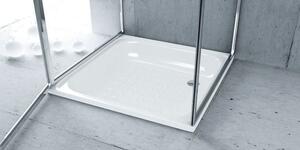 SMAVIT Smaltovaná sprchová vanička, čtverec 70x70x12cm, bílá