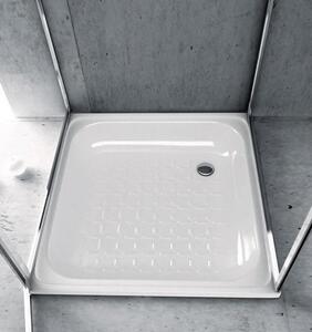 SMAVIT Smaltovaná sprchová vanička, čtverec 80x80x16cm, bílá