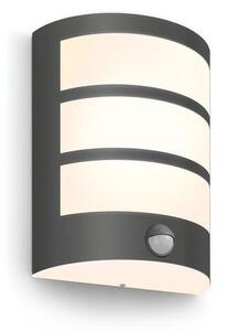 Philips 8719514417632 Python venkovní nástěnné svítidlo se senzorem LED 6W/450lm 2700K IP44 antracit