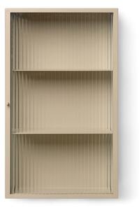 Nástěnná skříňka Haze Reeded Glass – Cashmere