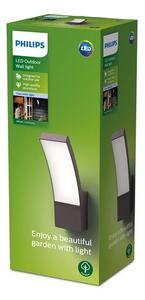 Philips 8719514417694 Splay venkovní nástěnné svítidlo LED 12W/1200lm 4000K IP44 antracit
