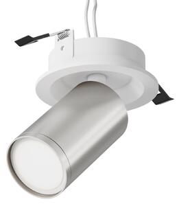 Maytoni Moderní zápustné stropní svítidlo FOCUS S, v. 12,3 cm, 1xGU10 Barva: Bílá/Stříbrná