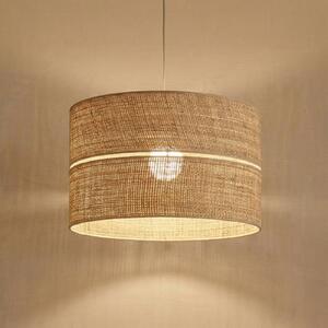 TK Lighting Závěsné světlo Calma, 1 žárovka, béžové, rafin, Ø 50 cm, E27, stmívatelný, Krémová / jantar, Obývací pokoj / jídelna
