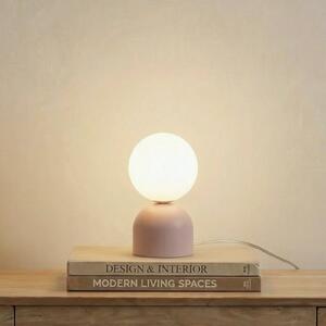 TK Lighting Stolní lampa Miki, růžová, sklo, výška 21 cm, G9, Fialová / růžová / barva růže, Dětský pokoj, Sklo, Young lifestyle
