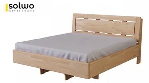 Masivní postel FENIX - Solwo Design Dřevo a odstín oleje: DUB Cink - Olej odstín DO203, Rozměr spací plochy: 160x200