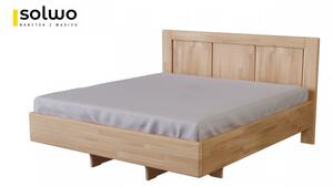 Masivní postel ANDROMEDA - Solwo Design Dřevo a odstín oleje: DUB Cink - Olej odstín DO203, Rozměr spací plochy: 240x200