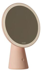 Philips 8719514420458 Mirror stolní dotyková kosmetická lampička se zrcadlem LED 4,5W/60lm 3000-5000K USB růžová stmívatelná
