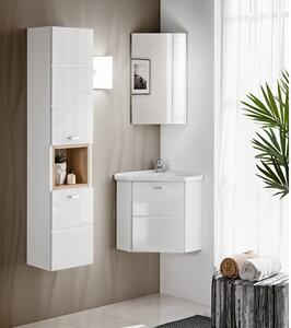 Comad Finka White rohová koupelnová sestava Typ nábytku: Skříňka s umyvadlem