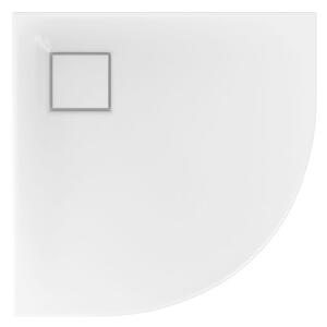 Cersanit TAKO SLIM sprchová vanička 80x80x4 cm + sifon, čtvrtkruhová, bílá, S601-119