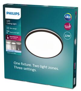 Philips 8719514432048 Ozziet stropní svítidlo LED 22W/2500lm 4000K černá SceneSwitch