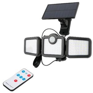 Venkovní solární světlo LED s čidlem 15W 600lm, denní, posuvný solární panel, dálkové ovl