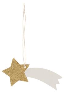 Závěsná papírová dekorace Star Gold Glitter