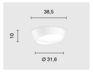 Ondaluce - LED Stmívatelné stropní svítidlo HALF LED/25W/230V pr. 38,5 cm bílá