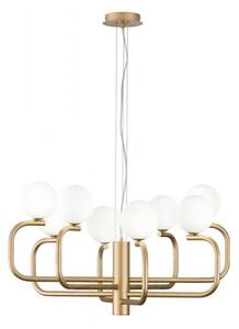 Ondaluce - Lustr na lanku JEPPY 8xG9/7W/230V pr. 78,5 cm zlatá/bílá