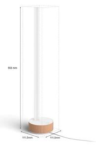 Philips HUE White and color ambiance 8719514433465 Signe stolní svítidlo LED 55,3cm 11,8W/1040lm bílá, imitácia dreva, bluetooth
