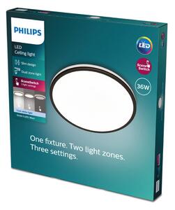 Philips 8719514432123 Ozziet stropní svítidlo LED 36W/4100lm 4000K černá SceneSwitch