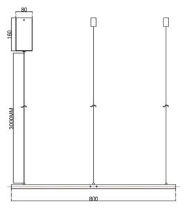 Ondaluce - LED Stmívatelný lustr na lanku SOEL LED/38W/230V pr. 80 cm bílá