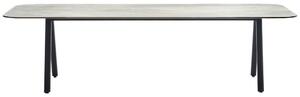 Vincent Sheppard Jídelní stůl Kodo, Vincent Sheppard, obdélníkový 280x106x76 cm, rám hliník barva Dune White, deska keramika dekor Portland