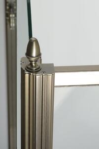Gelco ANTIQUE sprchové dveře otočné, 800mm, levé, ČIRÉ sklo, bronz, světlý odstín