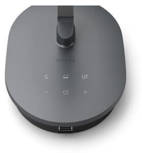 Philips 8719514443655 Sword stolní dotyková lampička LED 12W/450lm 2700-6500K USB šedá stmívatelná