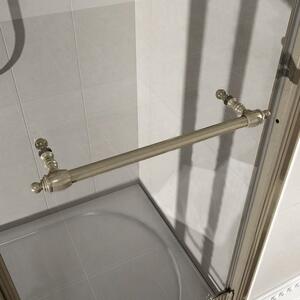 Gelco ANTIQUE sprchové dveře otočné, 800mm, pravé, ČIRÉ sklo, bronz