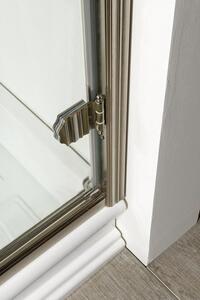 Gelco ANTIQUE sprchové dveře otočné, 900mm, pravé, ČIRÉ sklo, bronz