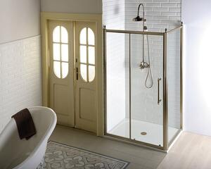 Gelco ANTIQUE sprchové dveře posuvné,1100mm, ČIRÉ sklo, bronz