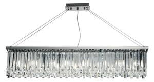 Ondaluce - Křišťálový lustr na lanku BATIDA 8xE14/10W/230V lesklý chrom
