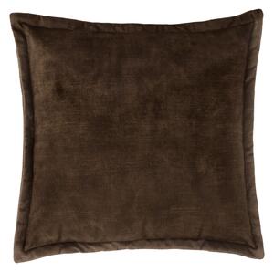 Livarno® Dekorativní polštář, 45 x 45 cm (samet/hnědá) (100410203003)