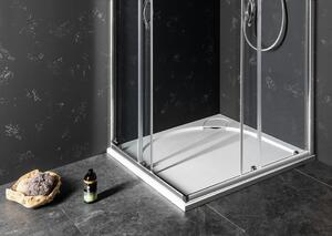 Gelco LARCA sprchová vanička z litého mramoru, čtverec, 80x80cm