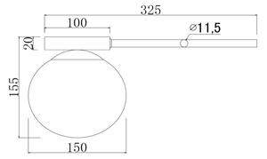 Ondaluce - Nástěnné svítidlo JEWEL 1xE14/10W/230V černá/kouřová černá