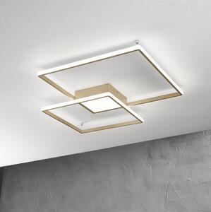 Ondaluce - LED Stmívatelné stropní svítidlo DOWEL LED/46W/230V 55x55 cm zlatá