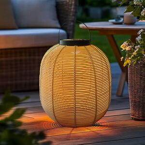Solární ratanová lampa LF06 přírodní