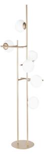 Ondaluce - Stojací lampa JEWEL 6xE14/10W/230V 166 cm zlatá/bílá