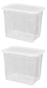W5 Úložný box s víkem, 20 l, 2 kusy (100410722)