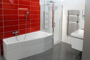 Gelco ONE sprchová zástěna oddělující vanu a sprchový kout, 800x800 mm, čiré sklo
