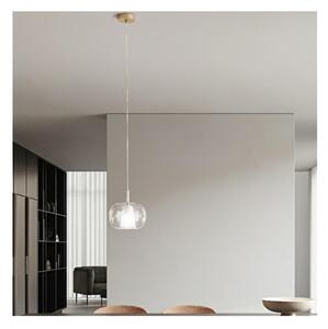 Ondaluce - Lustr na lanku THELMA 1xE27/15W/230V pr. 25 cm zlatá/čirá