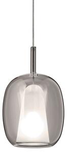 Ondaluce - Lustr na lanku THELMA 1xE27/15W/230V pr. 19,5 cm černá/kouřová šedá